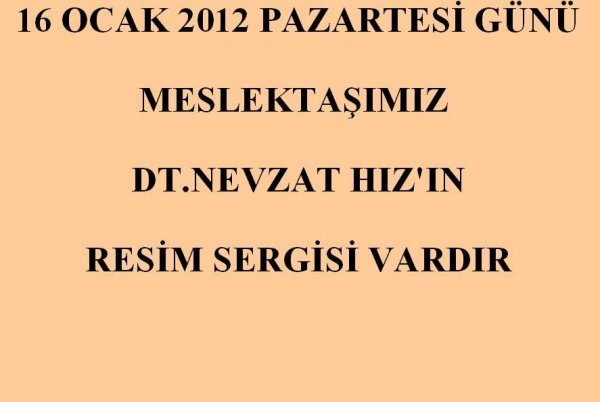 DT.NEVZAT HIZ'IN RESİM SERGİSİ DAVETİYESİ Küçük Görseli