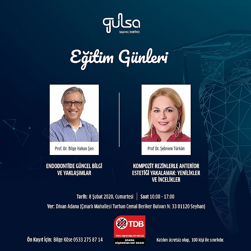 08 ŞUBAT CUMARTESİ GÜNÜ DİVAN OTEL'DE ST:10:00-17:00 ARASINDA SEMİNER YAPILACAKTIR. KATILIM ÜCRETSİZ OLUP, 100 KİŞİ İLE SINIRLIDIR