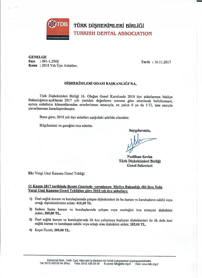 2018 YILI ÜYE AİDATLARINI 01 OCAK - 31 MART TARİHLERİ ARASINDA ÖDEMEYİ UNUTMAYINIZ!!