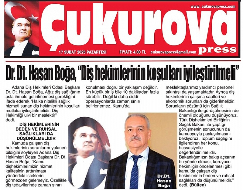 KAMU’DA ÇALIŞAN DİŞ HEKİMLERİNİN KOŞULLARI İYİLEŞTİRİLMELİ