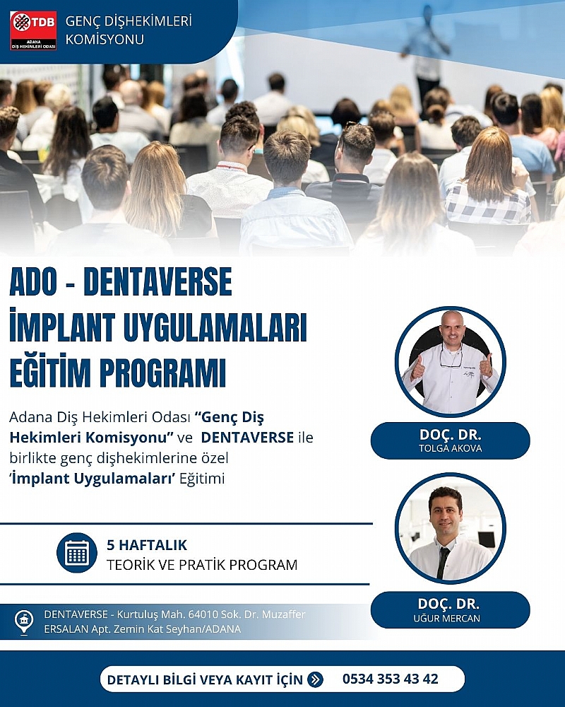 ADO - DENTAVERSE  İMPLANT UYGULAMALARI  EĞİTİM PROGRAMI