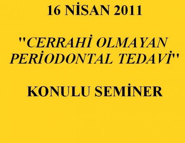 16 NİSAN 2001 SEMİNERİ